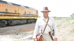 Richard Borella prepares to depart Pine Creek by train, as his grandfather did 100 years ago.